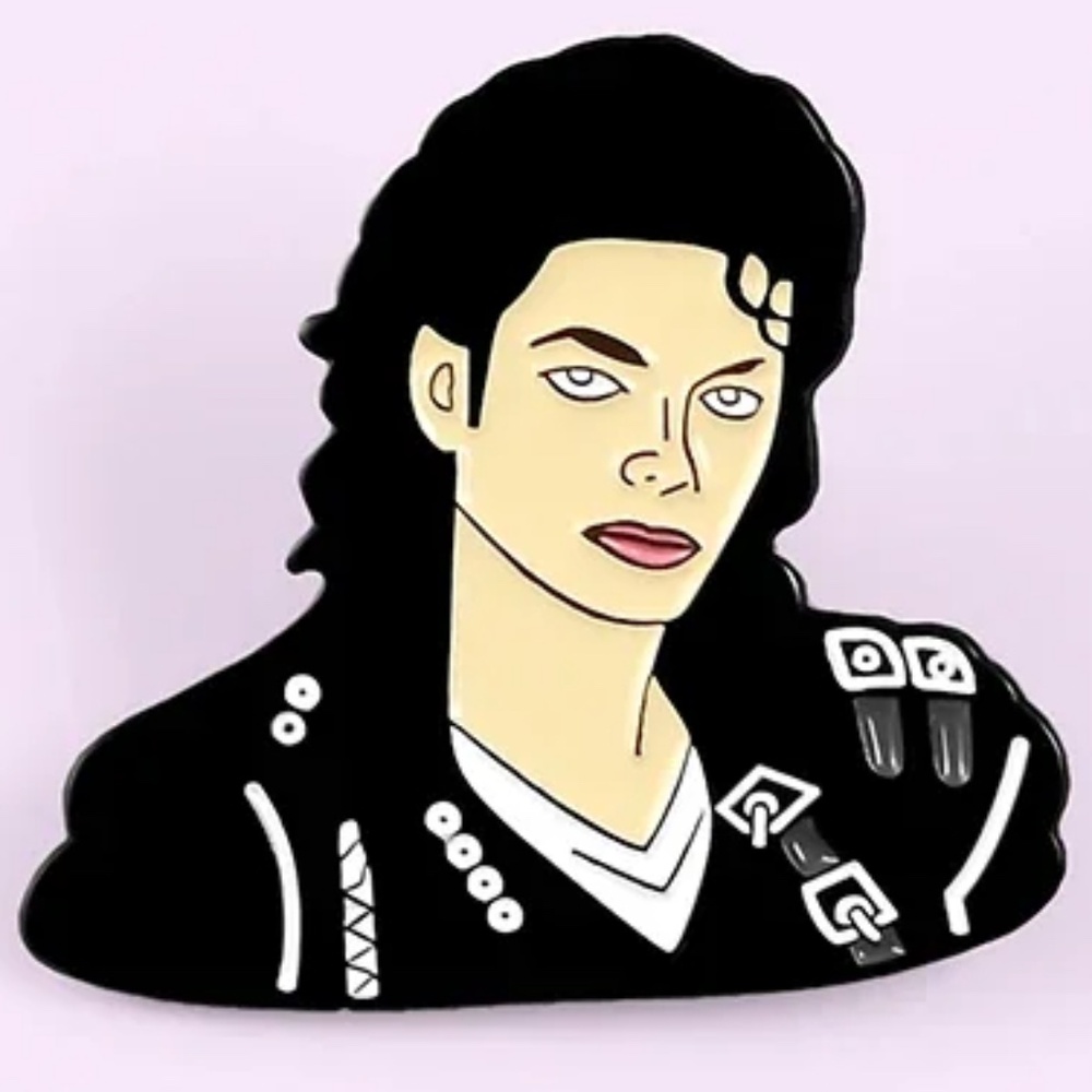 MICHAEL JACKSON ‘BAD’ALBUM COVER ENAMEL PIN LAPEL PIN BROOCH NWT - Picture 3 of 12